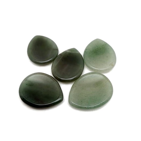 Aventurine Natural Worry Stone - Teardrop Shaped Natural Gemstone - Relaxing – 45mm - WO1095