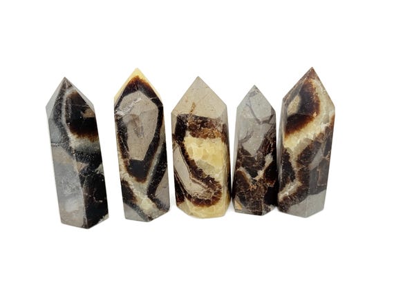Septarian Obelisk Tower Stone - Gemstone Tower - Meditation Gemstone - Crystal Gifts - Home Crystal Decor - TW1131