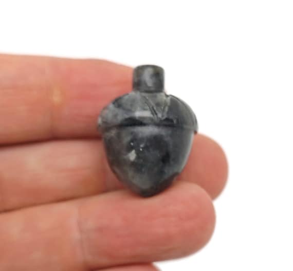 Larvikite Crystal Acorn Carved - Reiki Healing - Home Crystal Decoration - Crystal Ornament - Crystal healing - 26mm - AC1009