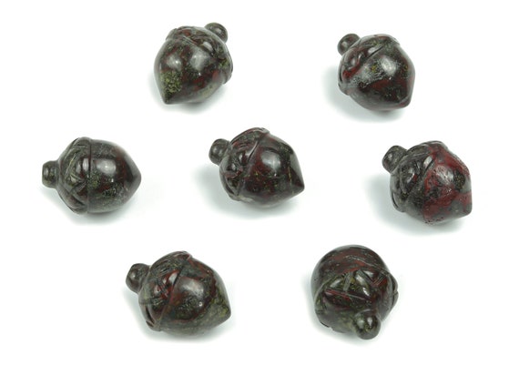 Dragon Blood Jasper Crystal Acorn - Acorn Carving - Crystal Gift - Healing Stone - Home Decor - 21mm - ACORN-12