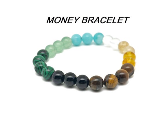 Money Gemstone Bracelet - Handmade Crystal Bracelet - Men&Women Stretchy Bracelet - Gift for Her - Choose Your Bracelet - YY1003