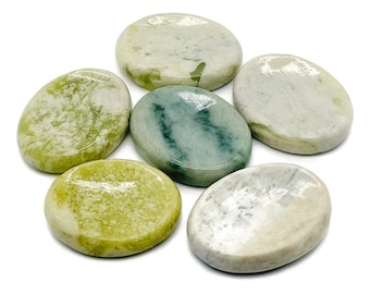 Nueva Piedra de La Preocupación de Jade – Piedra de La Preocupación de Cristal – Piedra de Bolsillo – Cristal Curativo - 4.5x3.5cm - WO1051