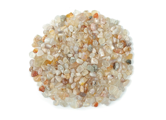 Flower Agate Chips – Cherry Blossom Agate Gemstone – Agate Small Gemstones – Crystal Healing Stones 7-15mm- CP1160