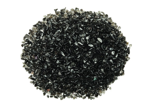 Obsidian Chips – Black Obsidian Chips Gemstone – Obsidian Stone - 2-6mm - CP1004