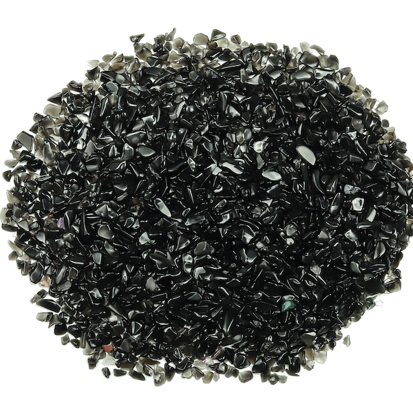 Obsidian Chips – Black Obsidian Chips Gemstone – Obsidian Stone - 2-6mm - CP1004