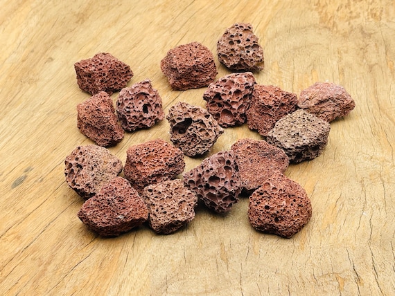 赤色の石 アート作品 天然赤溶岩火山石 - 中国湖北省生溶岩石クリスタル宝石