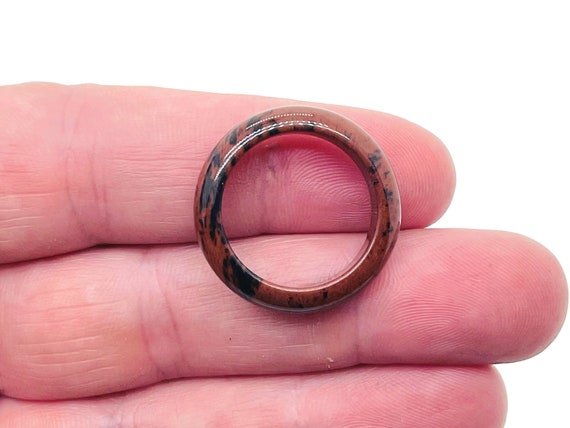 Mahogany Obsidian Ring - Crystal Ring – Natural Obsidian - Jewelry Making Supplies - RI1012