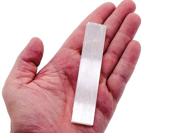 Selenite Wand Stone - Obelisk Tower Selenite Wand Stone - Loose Gemstone - Natural Selenite Tower – 10cm - RA1162