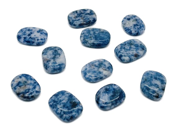 Blue Spot Jasper Slab Crystal - Flat Disk Stone – Pendant Crystal - Worry Stone - Healing Crystals – 0.8"-1.1" - FL1062