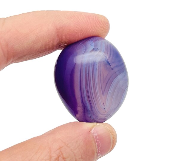 Purple Sardonyx Agate Tumbled Stone – Sardonyx Natural Agate – Gifts – Healing Agate - TU1301
