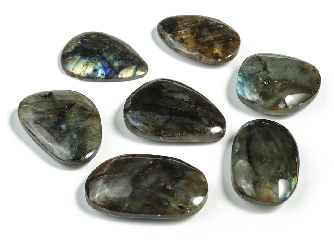 Emerald Palm Stone Labradorite Palm Stone - Natural Healing Crystal In 2-3cm, 4-5cm, Or 5-6cm Sizes, Smooth Energy Stone Natural Mineral Palm Stone - Foto 12