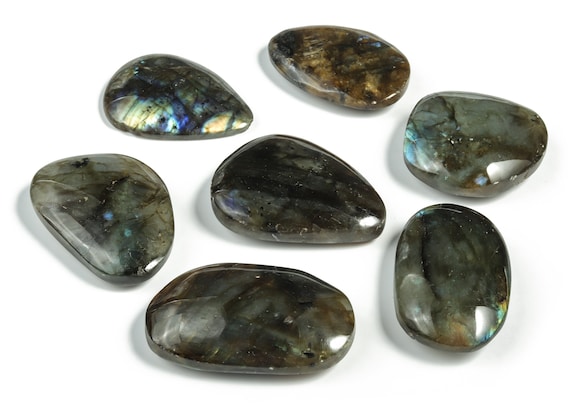 Labradorite Palm Stone  - Healing Crystal- Labradorite Stone – Labradorite Meditation Stone – 1.8 - 2.4 inch - PA1003