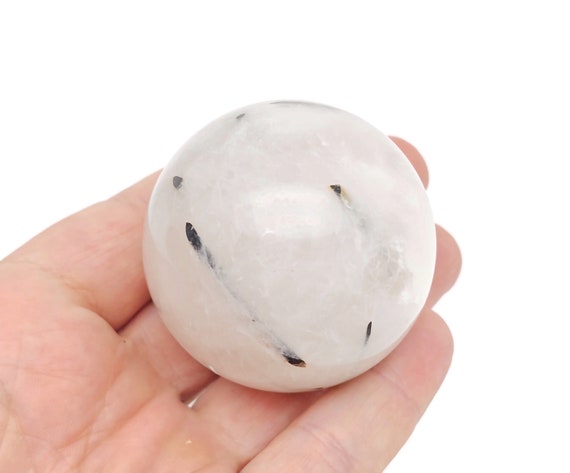Tourmalined Quartz Sphere Stone A++ – Crystal Ball - Healing Crystal Stones – Crystal Décor – 40-50mm - TO1006