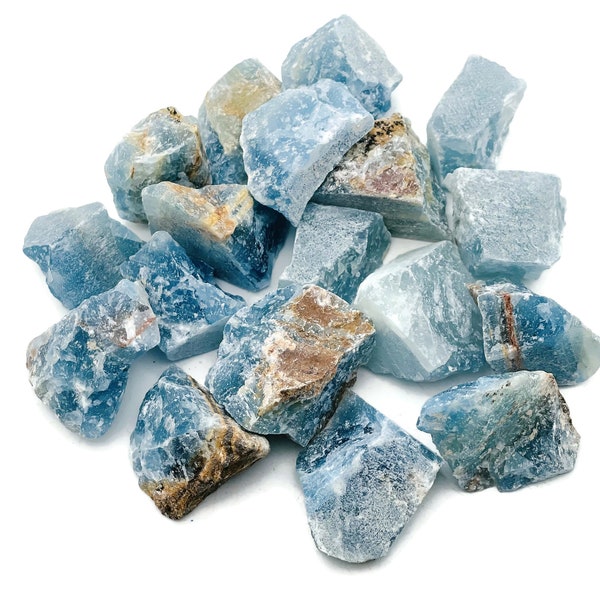 Blue Onyx Raw Stone - Lemurian Aquatine Calcite - Rough Lemurian Aquatine Calcite Chunk – Crystal Shop – RA1223