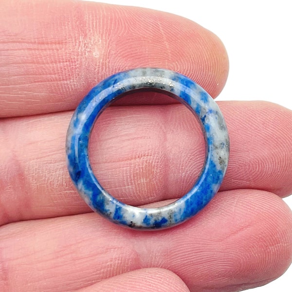 Bague Lapis Lazuli - Bague en cristal - Lapis Lazuli naturel - Fournitures de fabrication de bijoux - RI1023