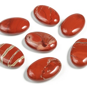 Red Jasper Palm Stone -Loose Gemstone – Palm Red jasper Stone – Natural Red Gemstone – Red Palm Stones - 45x35mm - PA1019