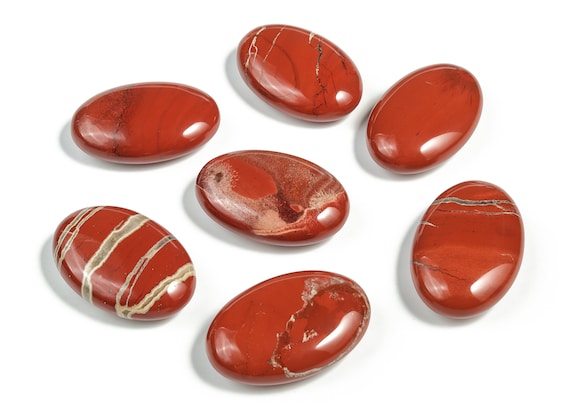 Red Jasper Palm Stone -Loose Gemstone – Palm Red jasper Stone – Natural Red Gemstone – Red Palm Stones - 45x35mm - PA1019
