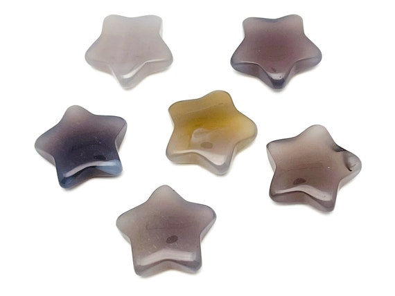 Gray Agate Star Gemstone - Star Gemstone – Healing Stone - Natural Star Gemstone - Star Gemstone - 3cm - ST1059