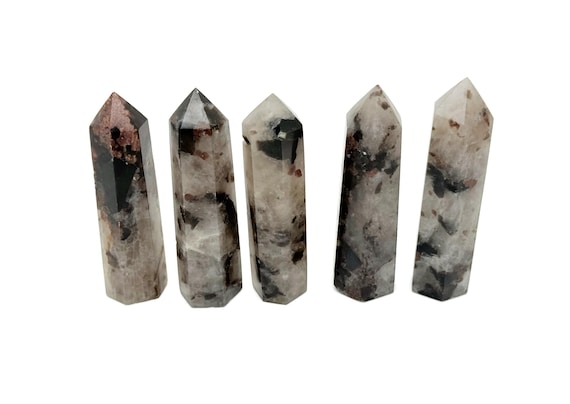 Garnet in Black Tourmaline Obelisk Tower Stone - Gemstone Tower - Meditation Gemstone - Crystal Gifts - Home Crystal Decor - TW1146