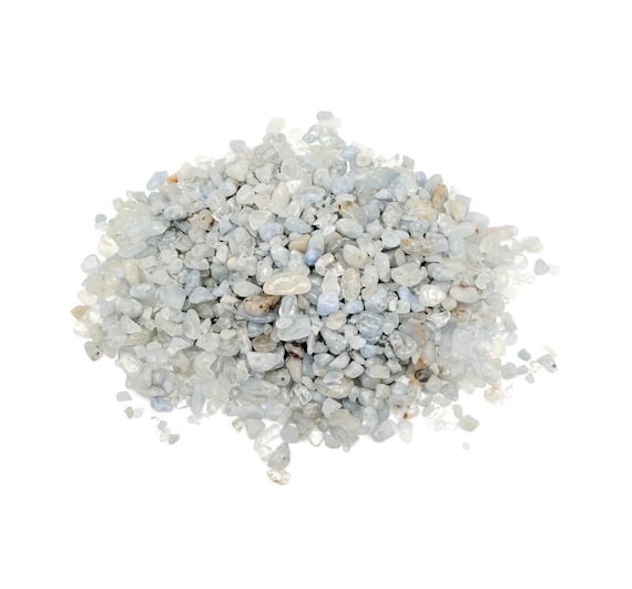 Blue Rabbit Hair Quartz Chips – Gemstone Chip – Semi Tumbled Chips - Bulk Crystal - 2-6mm - CP1263