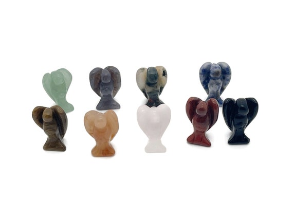 Crystal Angel Carving - Pocket Angels - Crystals Chakra - Meditation Crystal - Energy Gift for her - ANMIX7