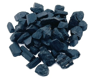 Black Tourmaline Raw Stone - Natural Rough Raw Black Tourmaline - Natural Stone - Black Tourmaline Chunks  –  RA1021