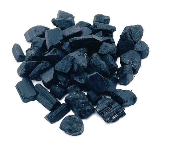 Black Tourmaline Raw Stone - Natural Rough Raw Black Tourmaline - Natural Stone - Black Tourmaline Chunks  –  RA1021
