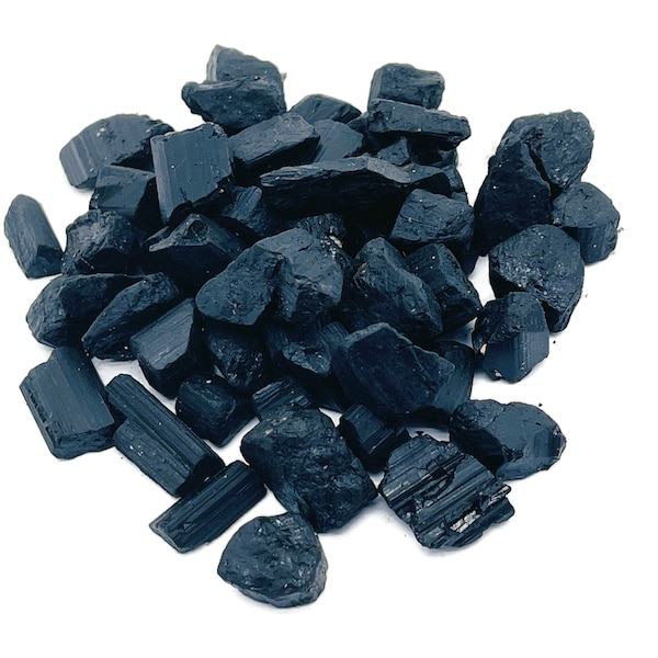 Black Tourmaline Raw Stone - Natural Rough Raw Black Tourmaline - Natural Stone - Black Tourmaline Chunks  –  RA1021