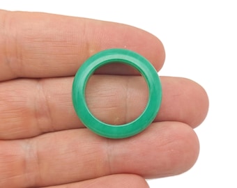 Green Jade Ring - Crystal Ring – Natural Green Jade Ring - Jewelry Making Supplies - Gift For Her - RI1048