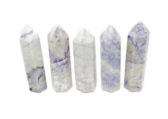 Tiffany Obelisk Tower Stone - Gemstone Tower - Meditation Gemstone - Crystal Gifts - Home Crystal Decor - TW1154