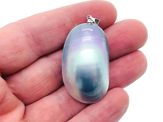Blue Natural Pearl Pendant – Natural Pearl Charms - Reiki Chakra Healing – Making Jewelry - Bulk Crystal - NC1233