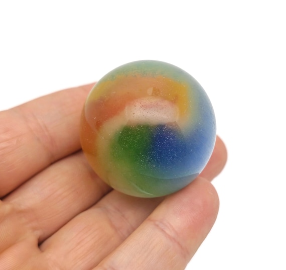 Rainbow Cats Eye Sphere Stone A++ – Crystal Ball - Healing Crystal Stones – Crystal Décor – 40mm - BA1055