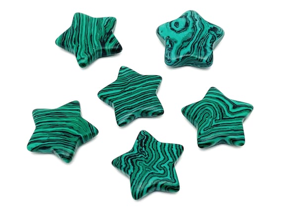 Malachite Star Synthetic - Star Gemstone – Healing Stone - Natural Star Gemstone - Star Gemstone - 3cm - ST1062