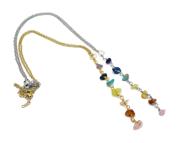7 Chakra Crystal Necklace – For Gifts – Natural Stones Pendnat – Charm Crsytals - NCMIX