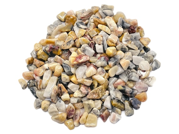 Crazy Lace Agate Chips – Mexican Agate Chips – Semi Tumbled Chips - Bulk Crystal - 5-7mm - CP1176