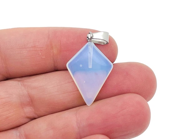 Opalite Gemstone for Pendant - Triangle Geometric Gemstone Pendant - Natural Gemstone Jewelry - For Women Lucky Pendant - NC1432