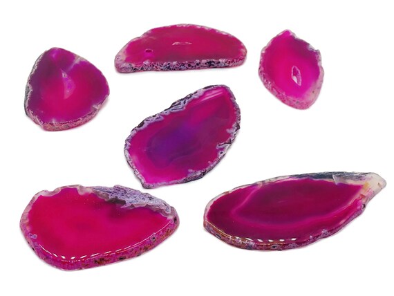 Pink Agate Slice - Pink Agate Geode Crystal - Natural Agate Slice - Jewelry Making - RA1169