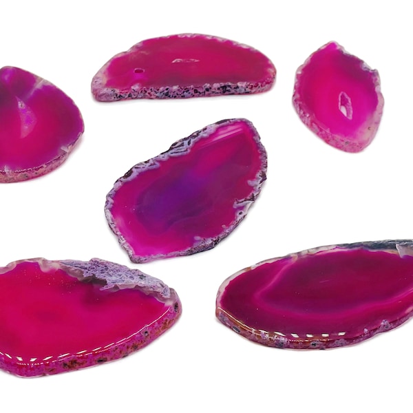 Pink Agate Slice - Pink Agate Geode Crystal - Natural Agate Slice - Jewelry Making - RA1169