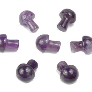 Amethyst Mushroom Gemstone – Crystal Carving – Crystal Mushroom – Natural Amethyst – 2cm – MU1020