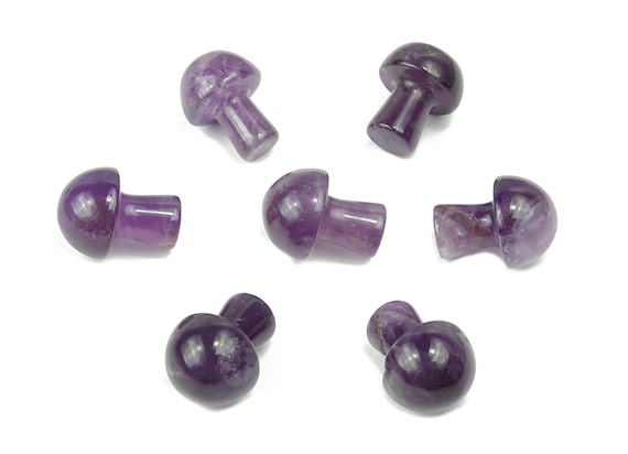Amethyst Mushroom Gemstone – Crystal Carving – Crystal Mushroom – Natural Amethyst – 2cm – MU1020