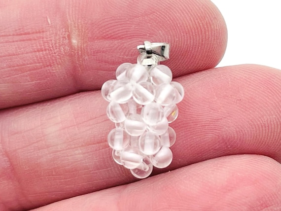 Clear Quartz Grape Pendant - Clear Quartz Grape Earring - Crystal Grape - Crystal Gifts - NC1305
