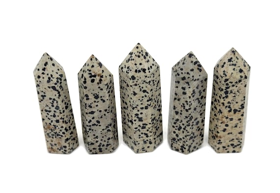 Dalmatian Jasper Obelisk Tower Stone - Gemstone Tower - Meditation Gemstone - Crystal Gifts - Home Crystal Decor - TW1128