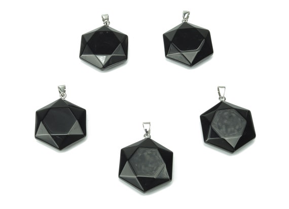 Obsidian Star Pendant - Crystal Pendant – Natural Necklaces - Jewelry Making Supplies - NC1058