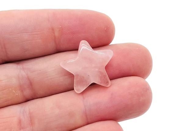 Rose Quartz Star Gemstone – Star Carving Star – Mini Star Crystal Stone – Healing crystal – 2cm – ST1002