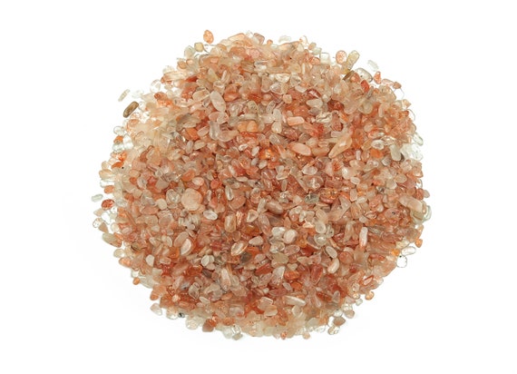 SunStone Chips – Gemstone Chips – Crystal Semi Tumbled Chips - Bulk Crystal - 2-6mm - CP1111