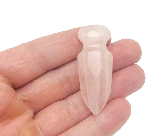 Rose Quartz Mini Sword Dagger Gemstone - Sword Carved Crystal - Crystal Energy - Mineral specimen - Crystal Gifts - SW1001