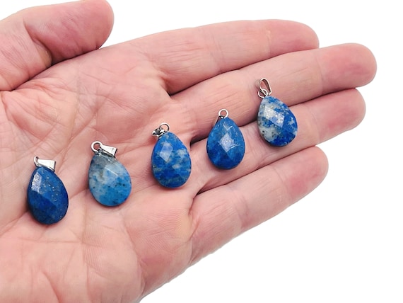 Lapis Lazuli Crystal Pendant - Lapis Lazuli Crystal Earring – Bracelet Crystal Accessory - Jewelry Making Supplies - 2cm - NC1110