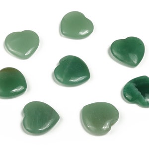 Aventurine Heart Gemstone Flat – Heart Crystal - Healing Stones – Carving Heart - Natural stones - 20x20x6 - HE1068