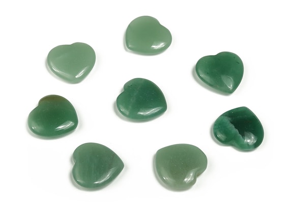 Aventurine Heart Gemstone Flat – Heart Crystal - Healing Stones – Carving Heart - Natural stones - 20x20x6 - HE1068