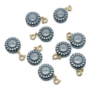 Terahertz Daisy Gemstone Pendant – Natural Terahertz Pendant Stone – Jewelry Making – NC1054-4